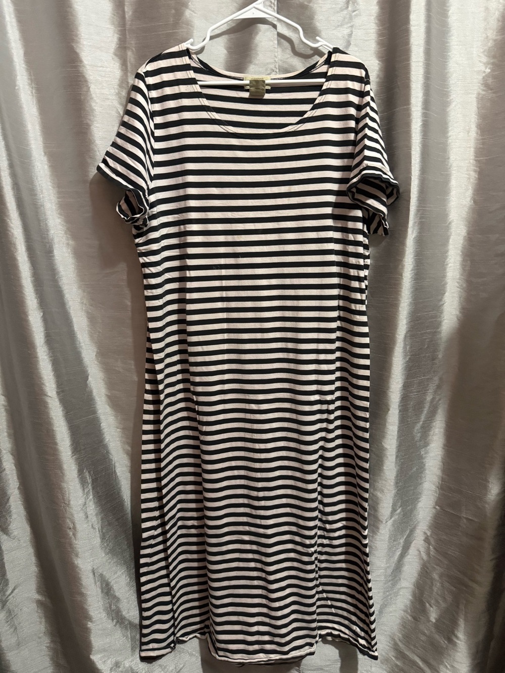 St. John's Bay Striped Maxi Dress in Black & White
